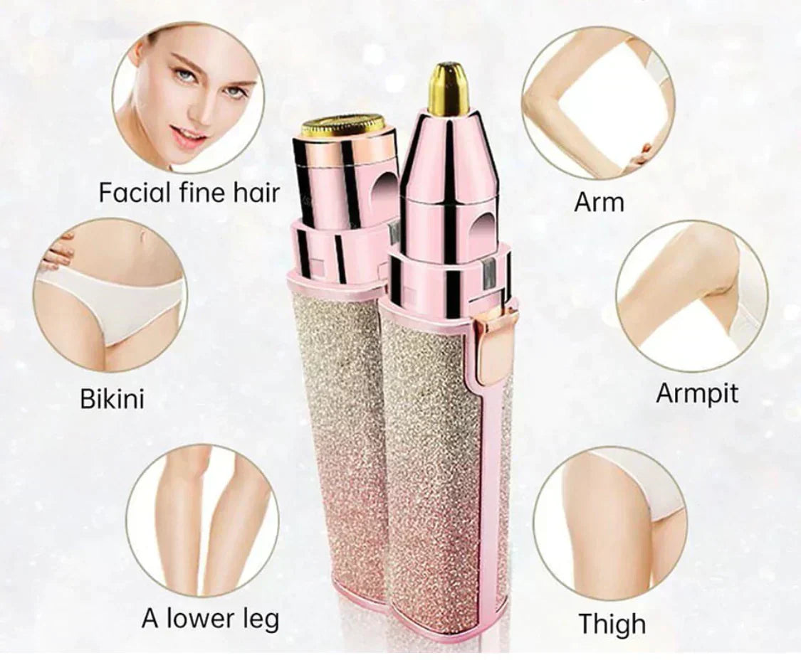 Rechargeable 2-in-1 Eyebrow & Facial Hair Trimmer